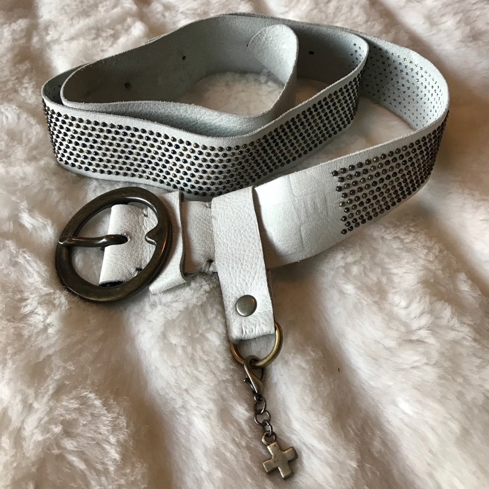 BERYLL Leather Studded Belt